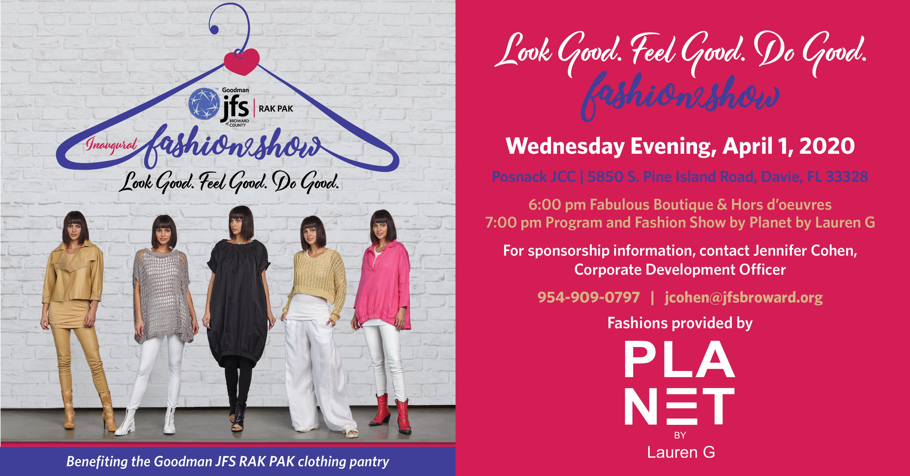 Look Good Feel Good Do Good Fashion Show Goodman Jewish